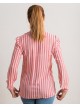 00530 Рубашка из штапеля в розовую полоску